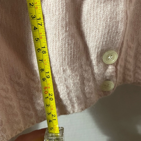 Chaus Sweater Women’s Angora & Lambswool Blend Pink Small Button Up - Picture 7 of 9
